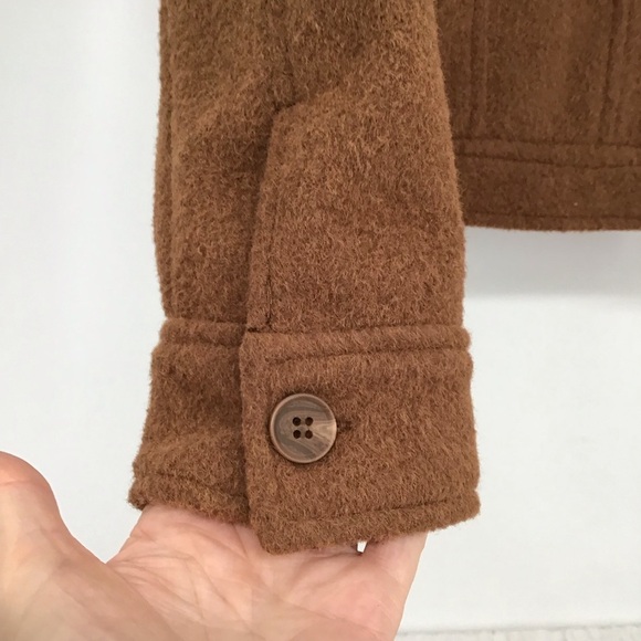 Joie Burton Felted Shacket Trucker Jacket Casual Career Carmel Size Large - Picture 5 of 9